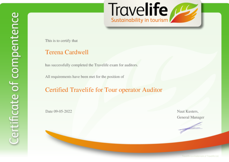 Travelife Auditor-Certificate