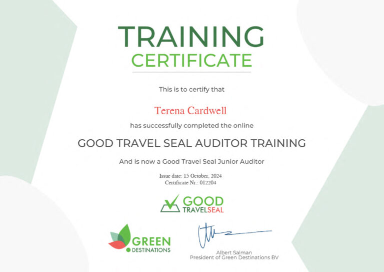 Travelife personal certificate